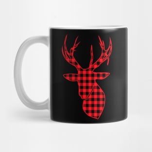 Reindeer Red Head Silhouette for a Reindeer Lover Mug